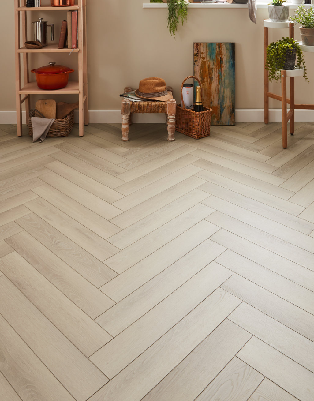 Luxe Herringbone - Fawn Oak Laminate Flooring