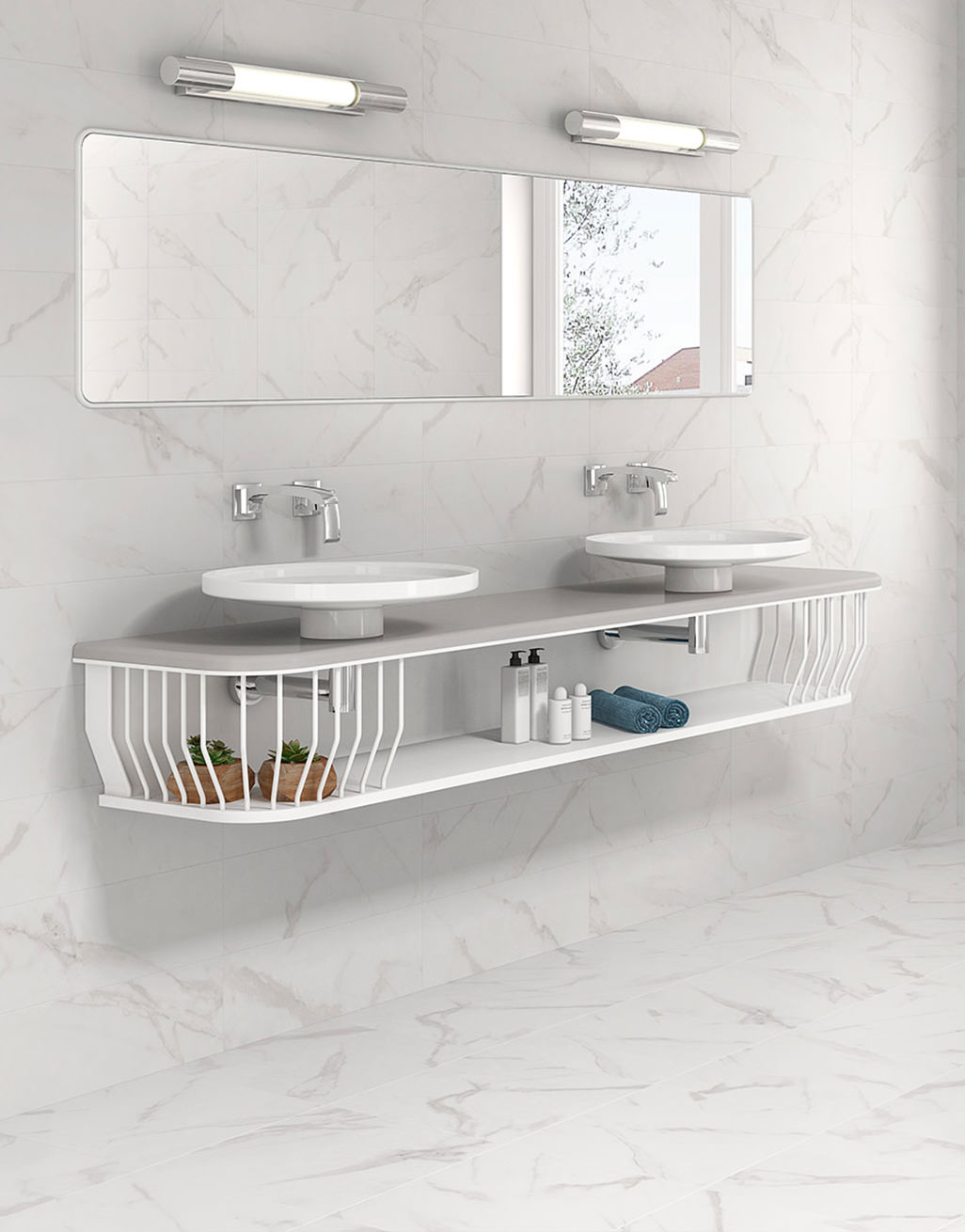 Santa Maria - White Marble - 30cm x 60cm