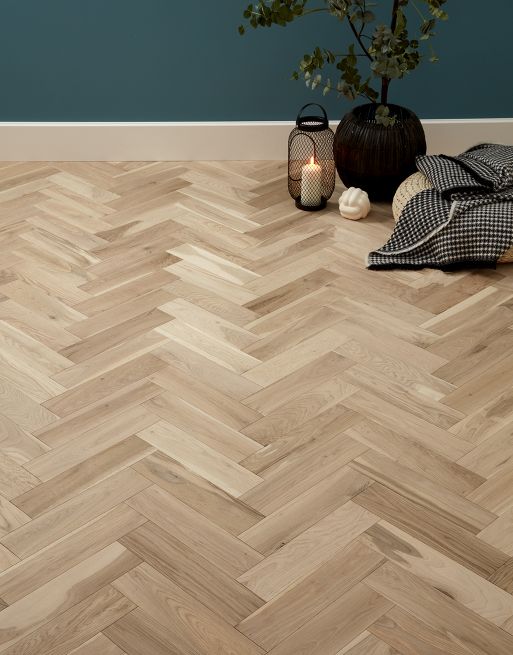 Super Buy Herringbone Unfinished Oak 20mm x 90mm Engineered Wood Flooring