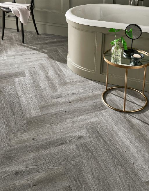 Trade Select SPC Herringbone - Earl Grey Oak