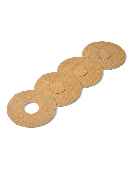 FC7 - Natural Plain Wood Radiator Rings - 4 Pack