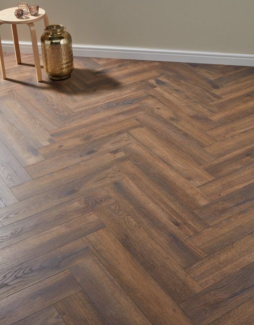 Herringbone - Espresso Oak Laminate Flooring