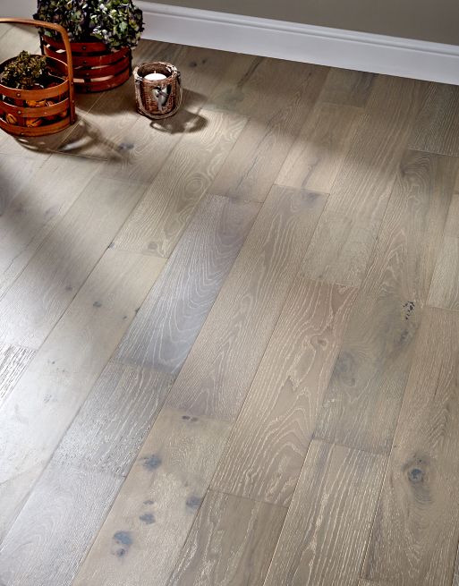 Loft Pearl Grey Oak Brushed & UV Lacquered Engineered Wood Flooring