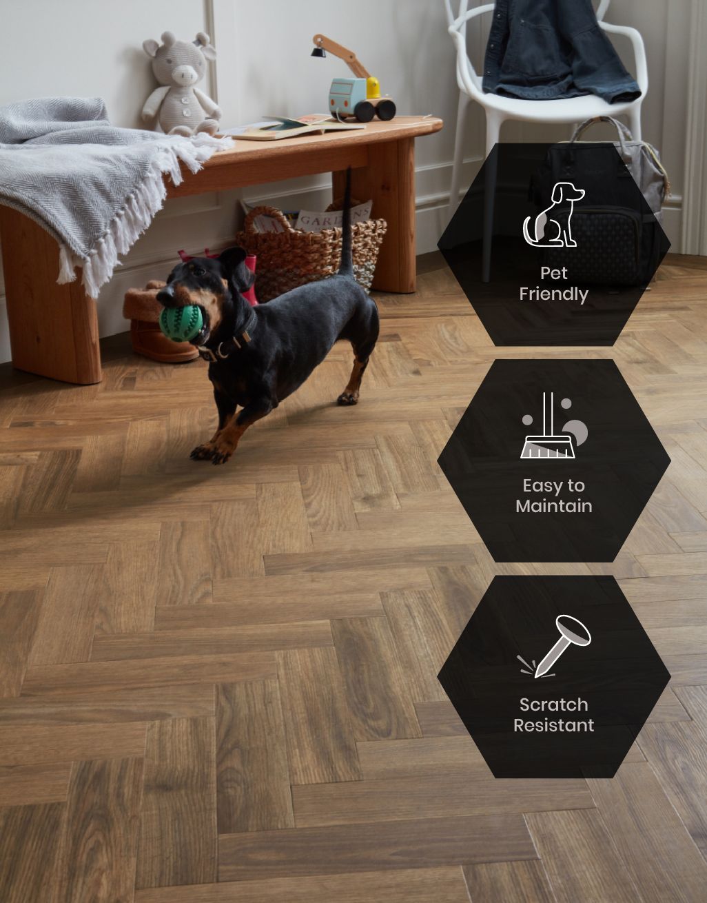 Signature Herringbone - Rich Toffee Oak 6