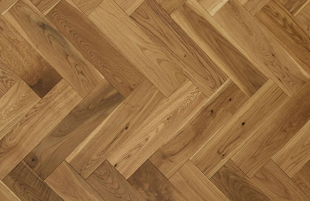 Champagne Oak Engineered Herringbone 20/6 x 90mm x 350mm Lacquered 3