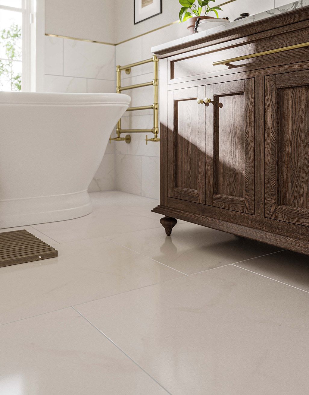 Santa Maria - White Marble - 60cm x 60cm 1