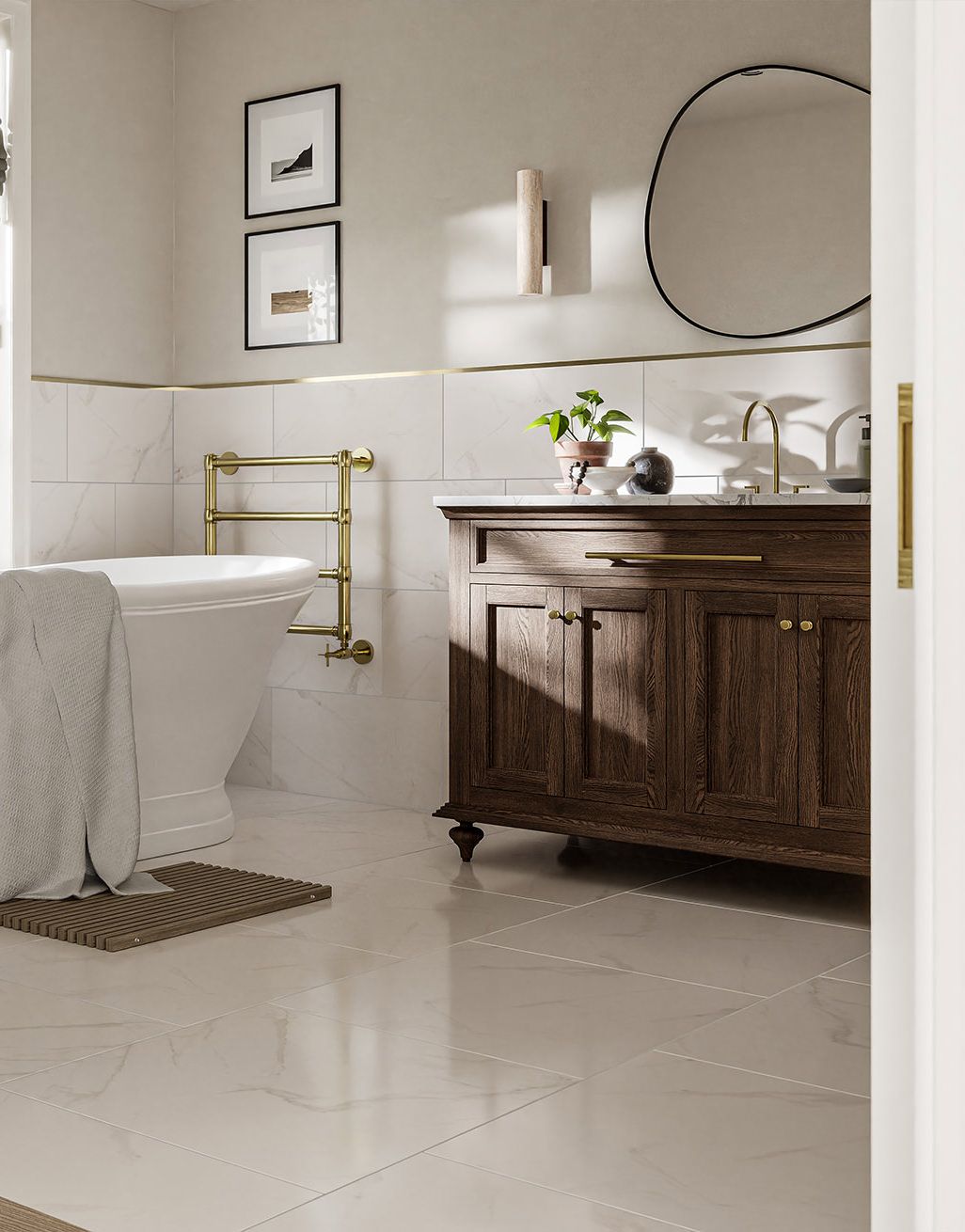 Santa Maria - White Marble - 60cm x 60cm 3