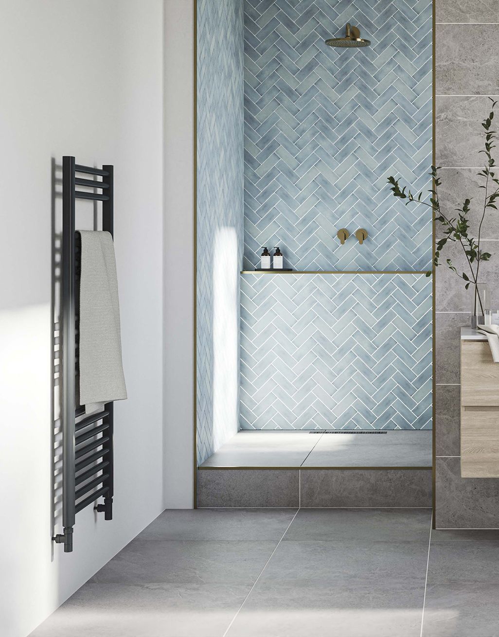 Islay Glazed Teal Subway Tile 3