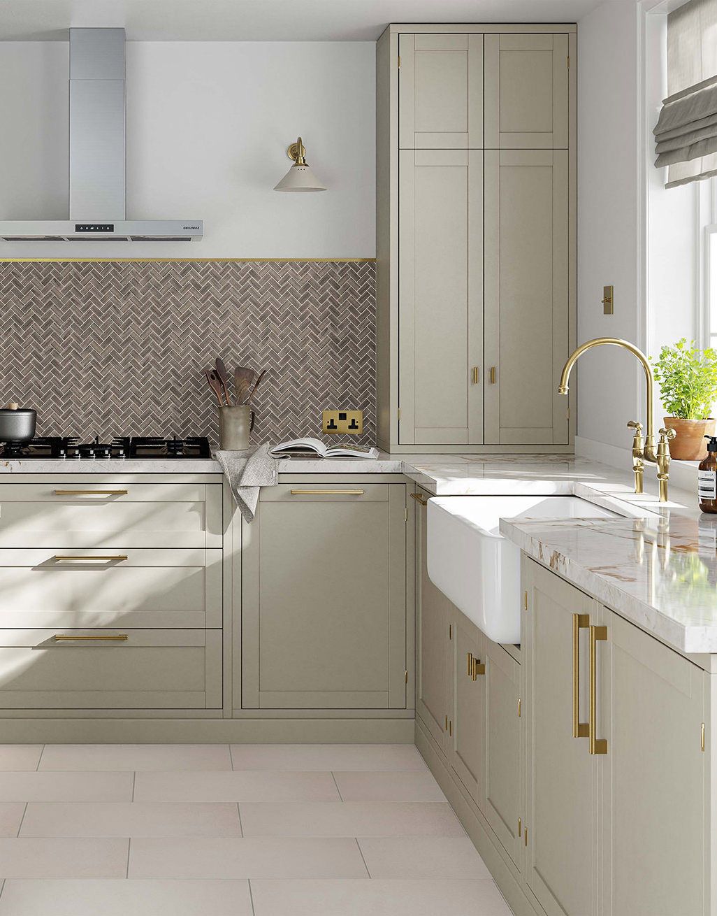 Dawn Taupe Cement Tile 3