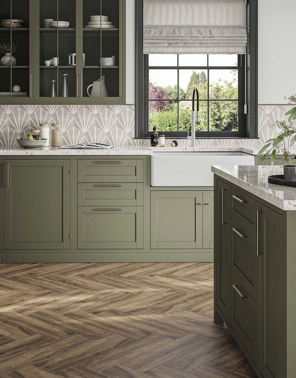 Winslow Natural Oak Herringbone Tile 3