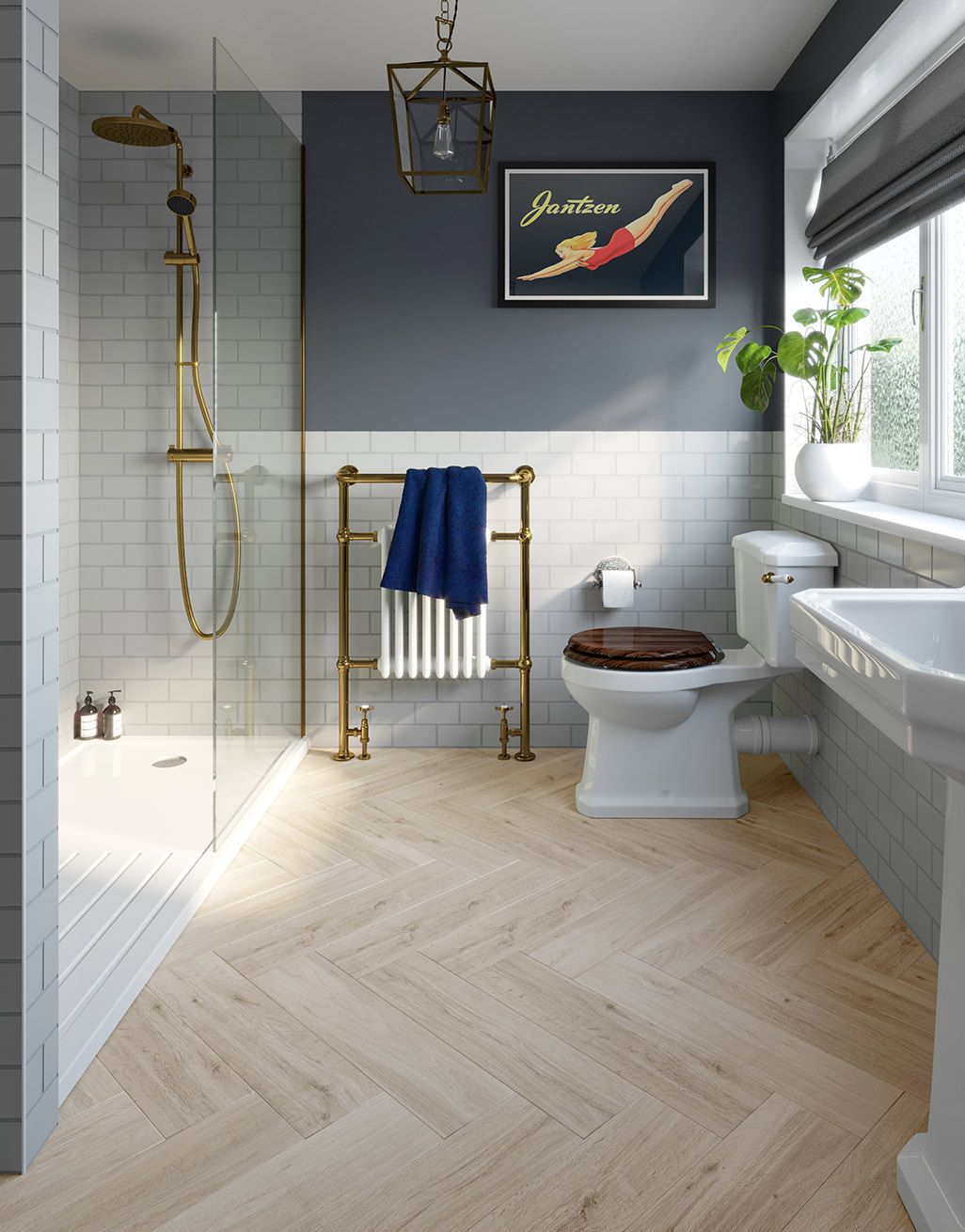 Augustus - Dove Oak Herringbone 1