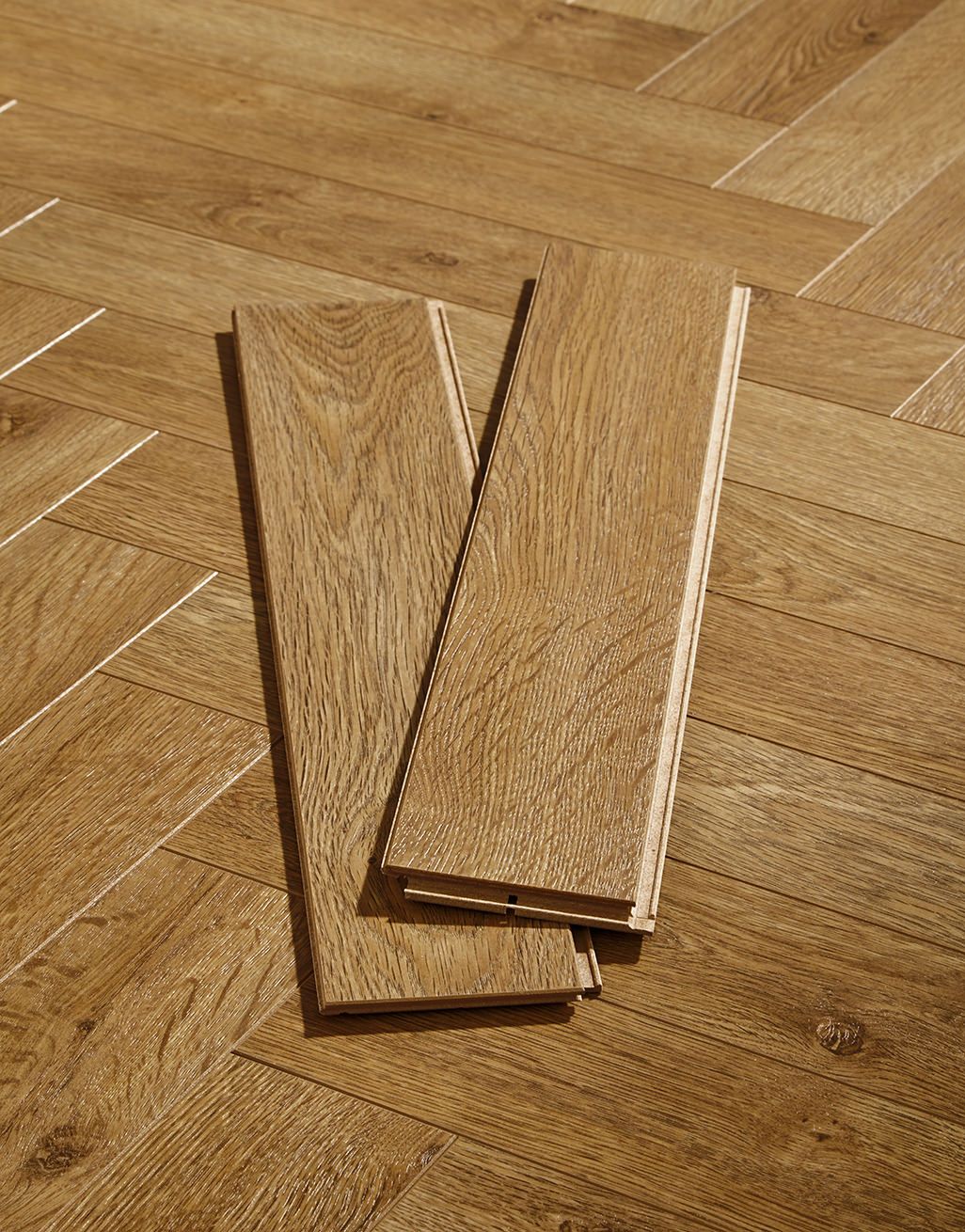 Prime Herringbone - Golden Oak Laminate Flooring 3