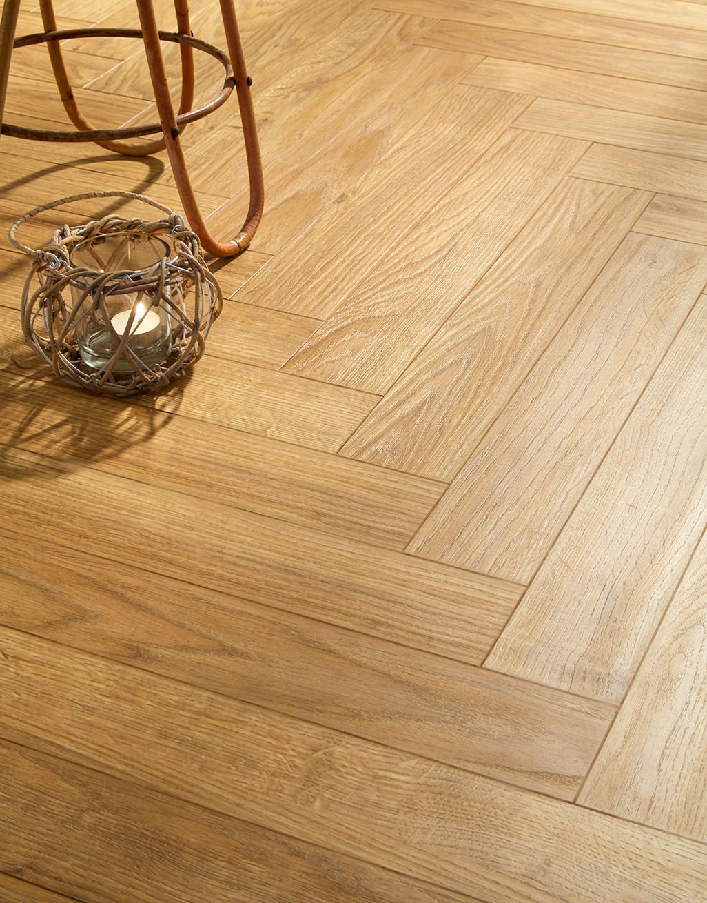 Prime Herringbone - Natural Oak Laminate Flooring 2