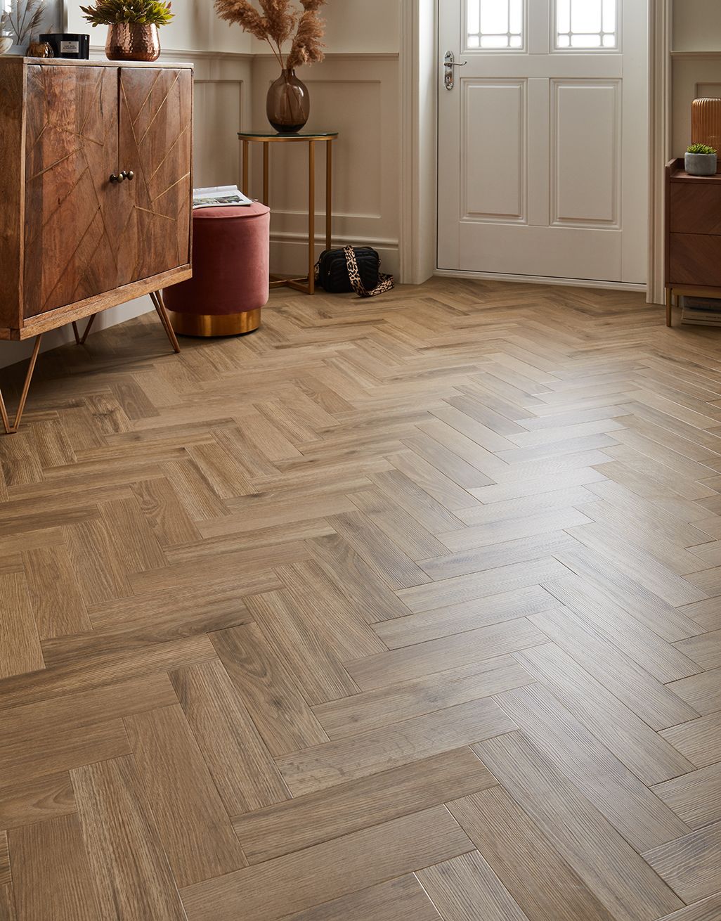 Elegance Herringbone - Butterscotch Oak 1