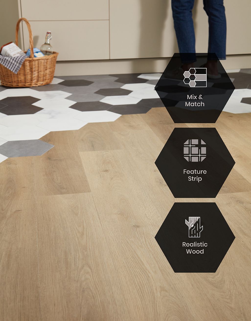 Signature Herringbone - Natural Honey Oak 7