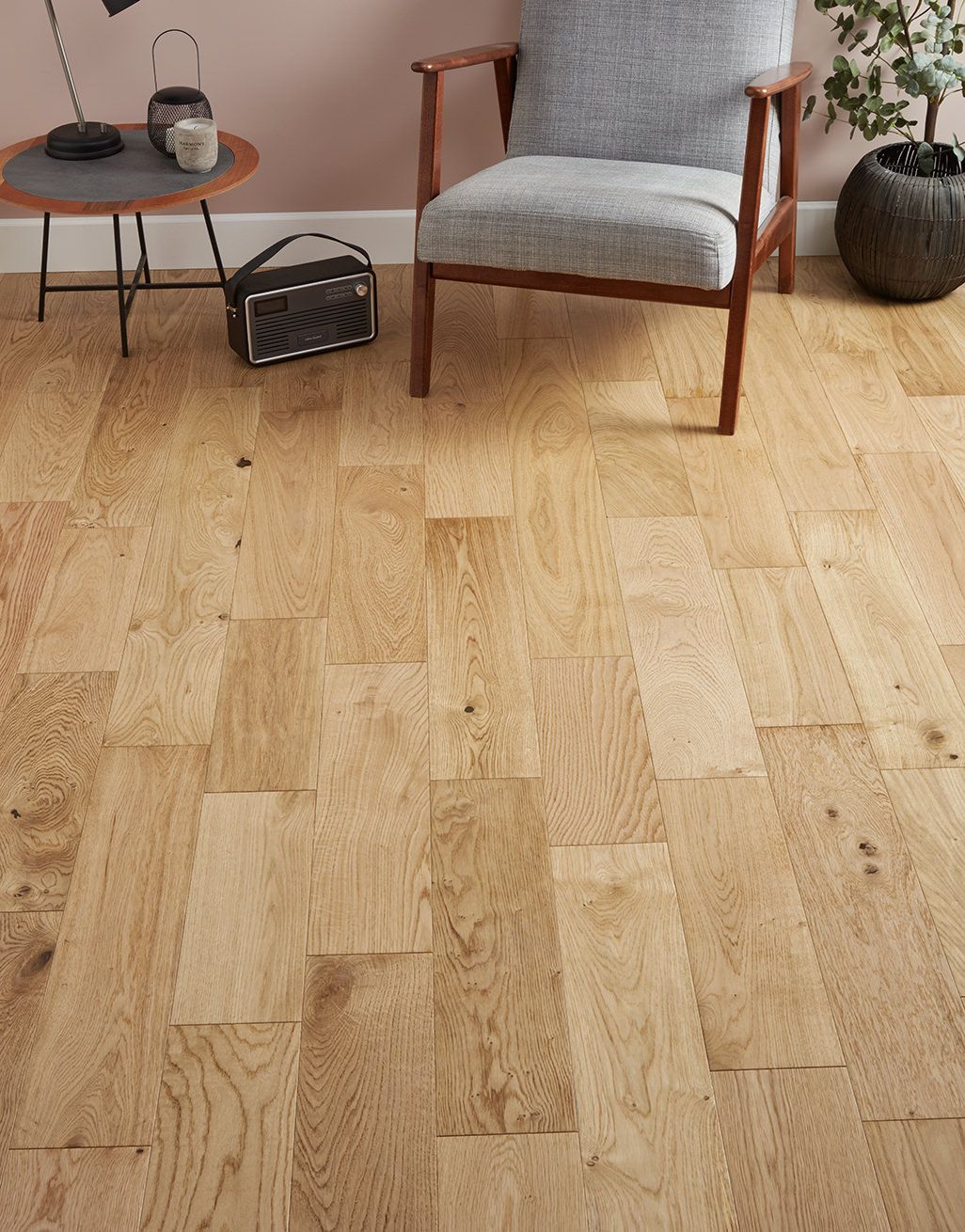 Natural Rustic Oak Smooth Lacquered Engineered Wood 2