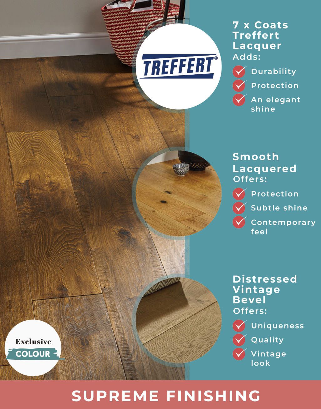 Old Castle Oak Lacquered Engineered Wood Flooring 6