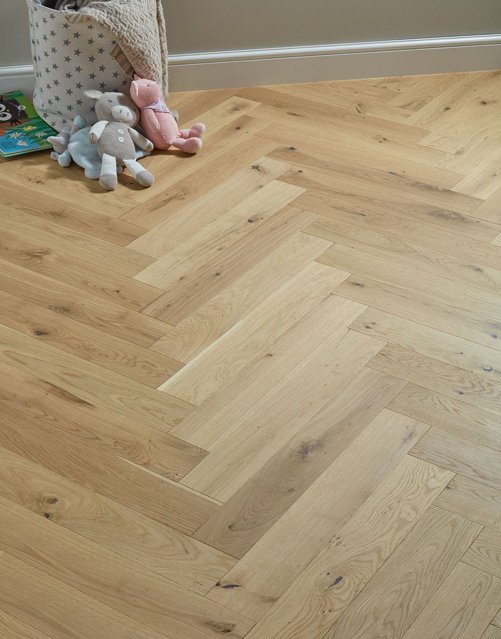 Bayswater Herringbone - Vanilla Oak Brushed & Oiled Engineered Wood Flooring 1