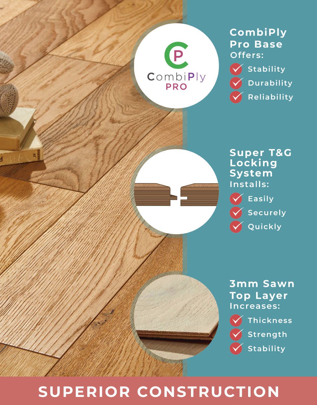 Studio Natural Oak Brushed & Oiled Engineered Wood Flooring 4