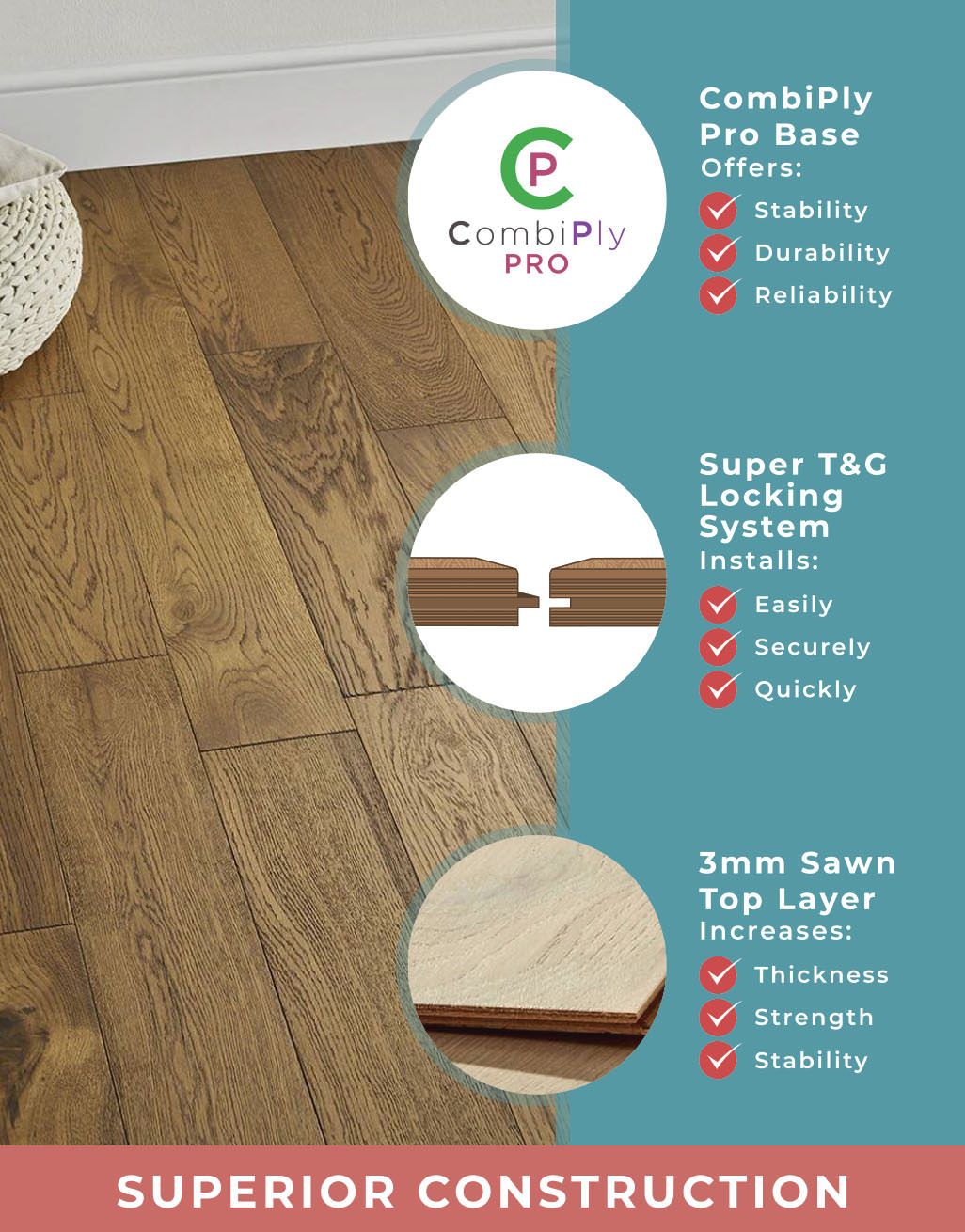 Loft Deep Golden Oak Brushed & Oiled Engineered Wood Flooring 4