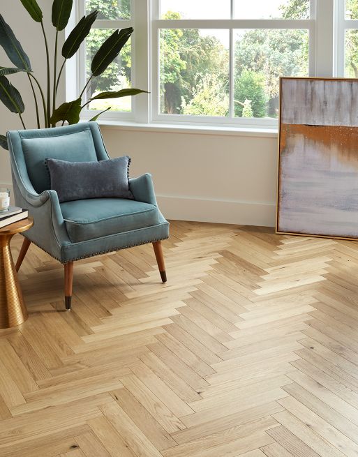 Super Buy Herringbone Natural Oak 20mm x 90mm Engineered Wood Flooring