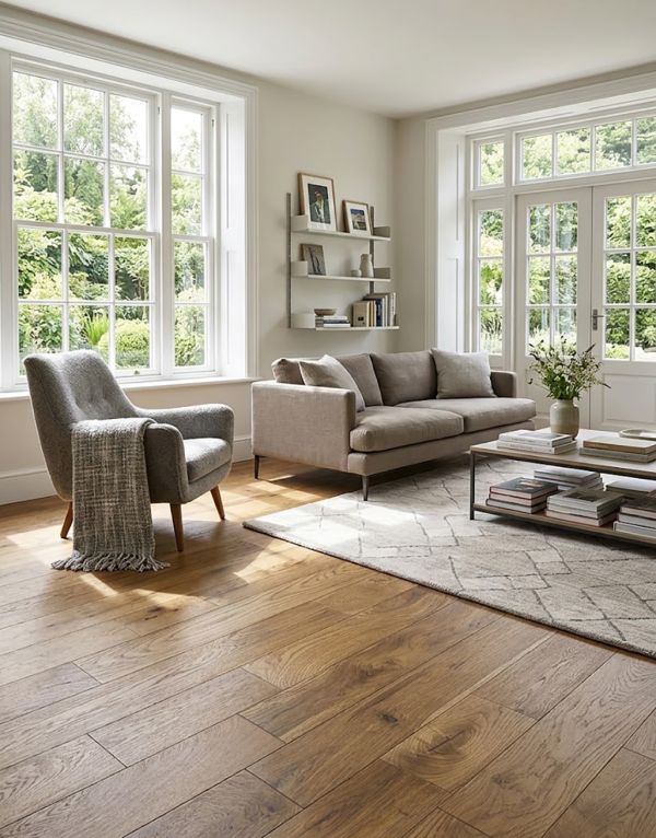 Loft Golden Smoked Oak Brushed & Lacquered Engineered Wood Flooring