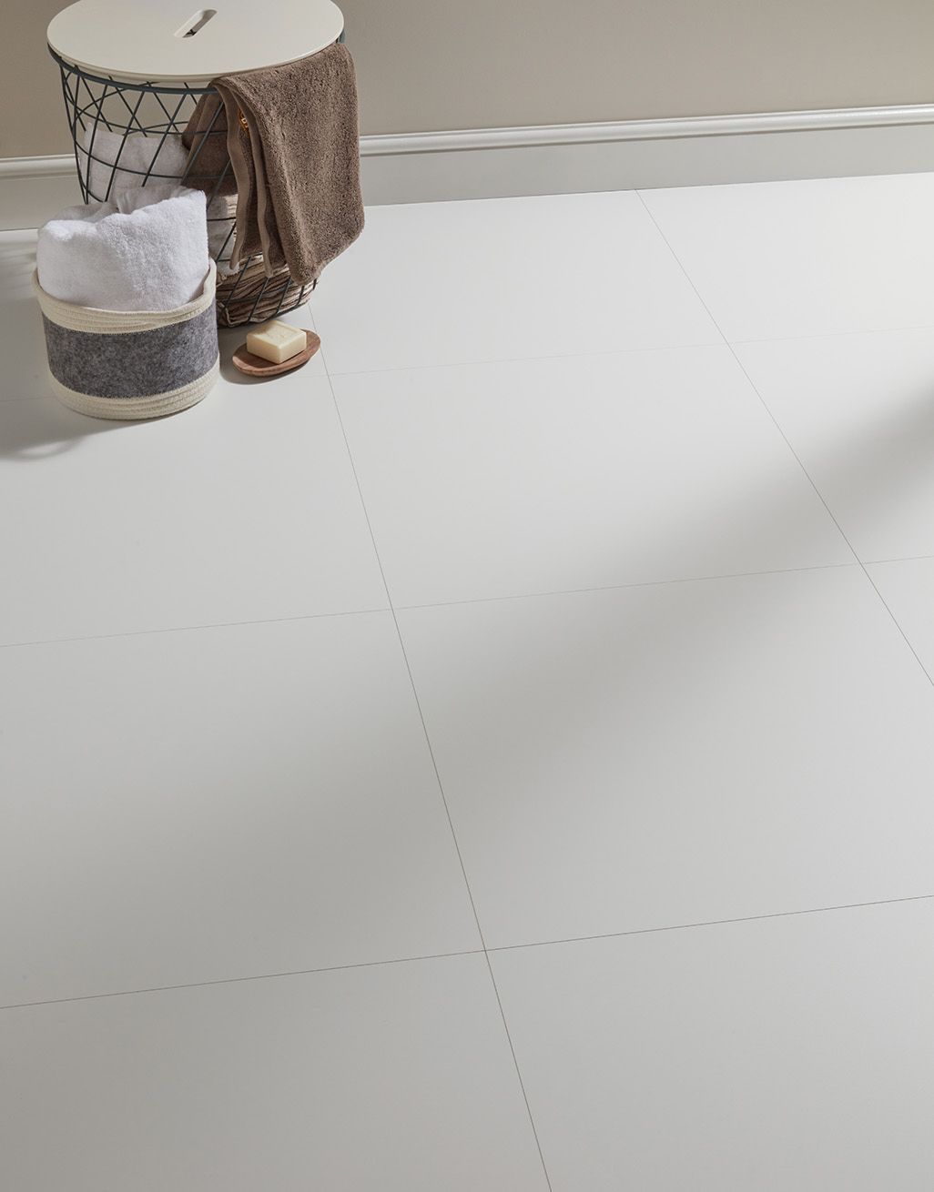 Chequer Tile White Matt Laminate Flooring Direct Wood Flooring