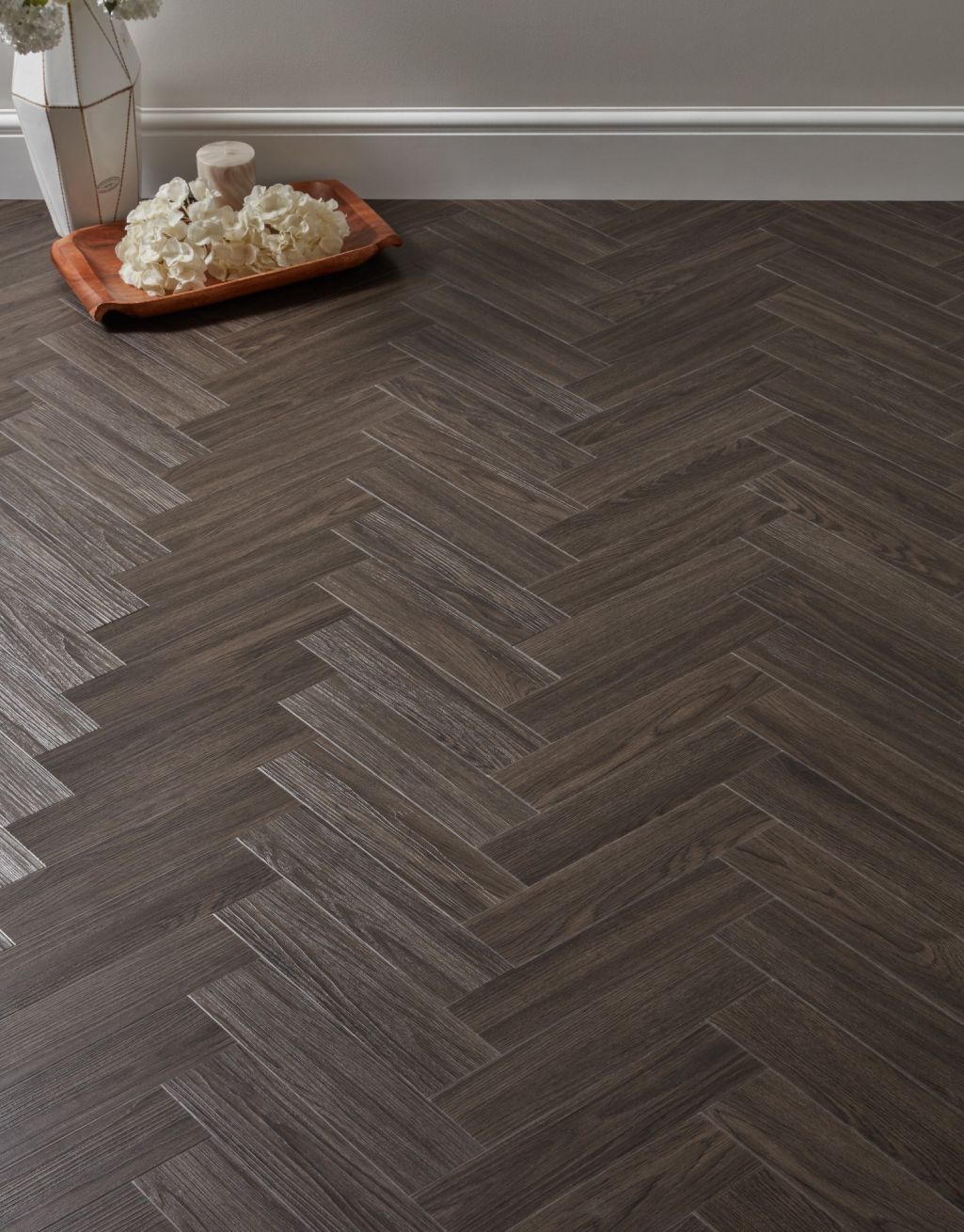 Classic Herringbone Ebony LVT Flooring Direct Wood Flooring