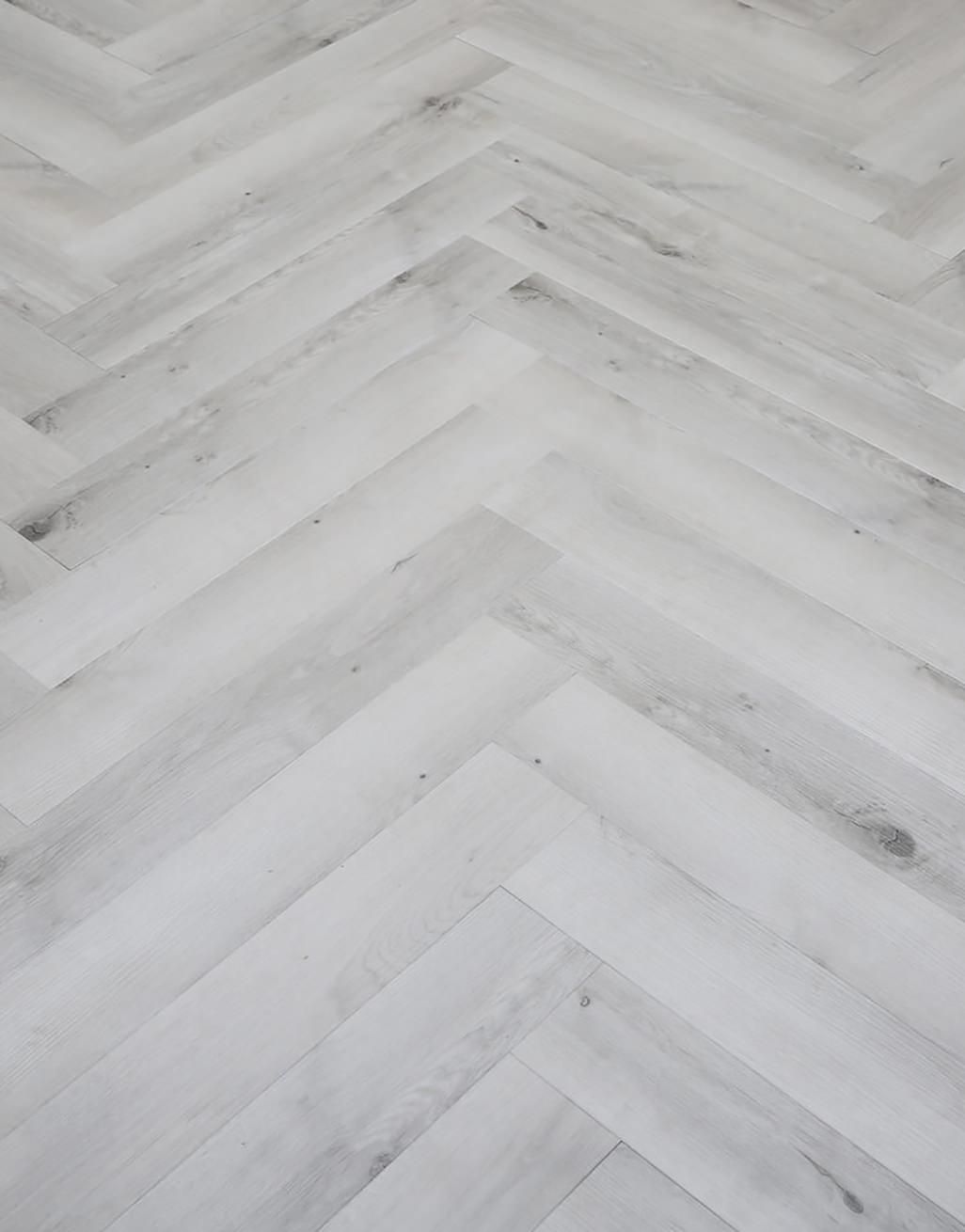 Herringbone - White Rustic Oak LVT Flooring