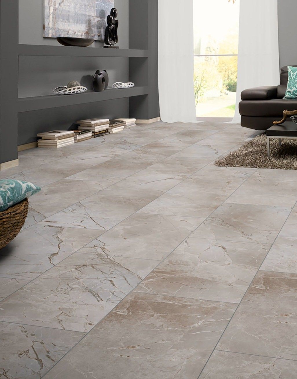 Verona Tile Light Grey Marble Laminate Flooring Direct Wood