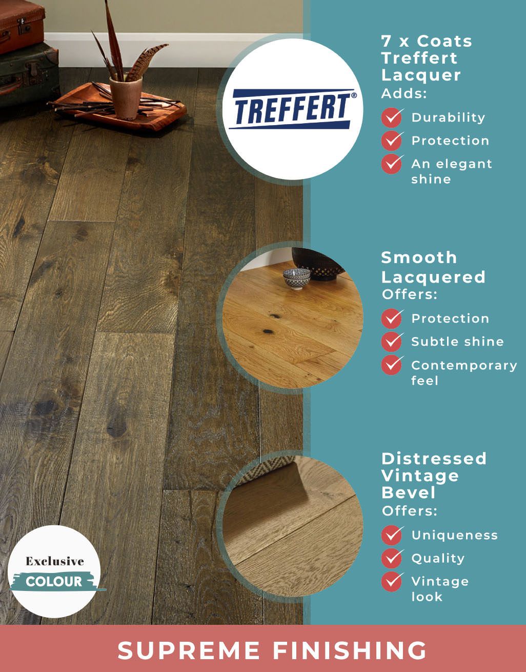 Smoked Old French Oak Engineered Wood, Treffert Finish Hardwood Flooring