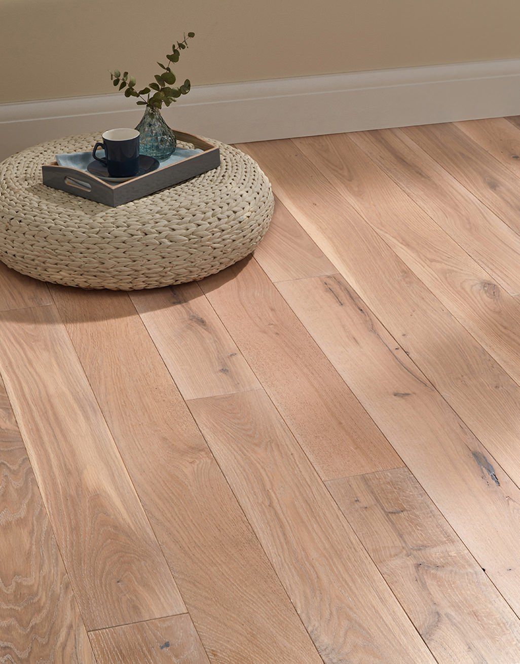 Deluxe Frosted Oak Solid Wood Flooring, Tile To Wood Transition Strip B Q