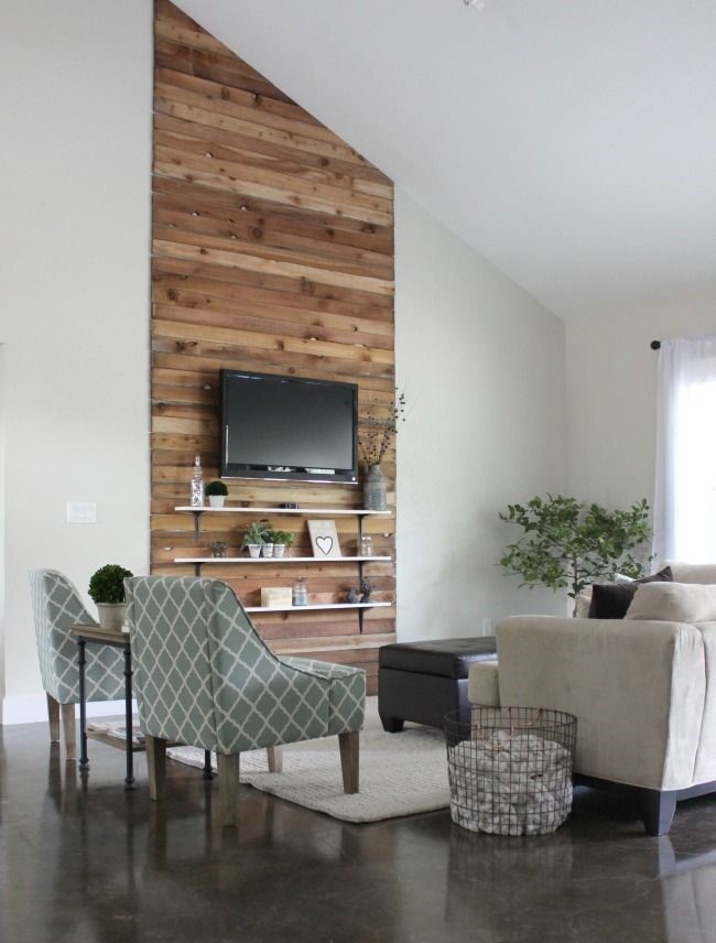 wood flooring feature walls