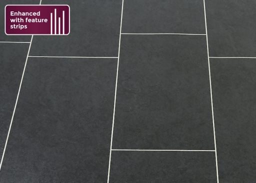 Florence Tile Gluedown Vinyl Flooring with LVT Feature Strips