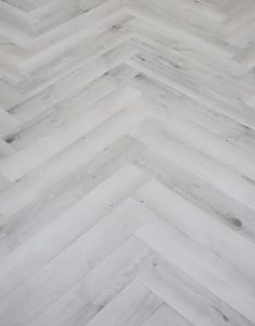 Herringbone White Rustic Oak LVT Flooring