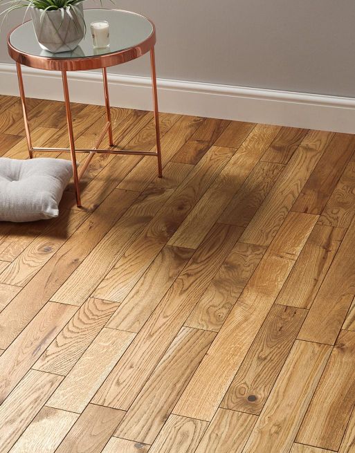 Castle Brown Oak 90mm Solid Wood Flooring - Oiled Wooden Floor