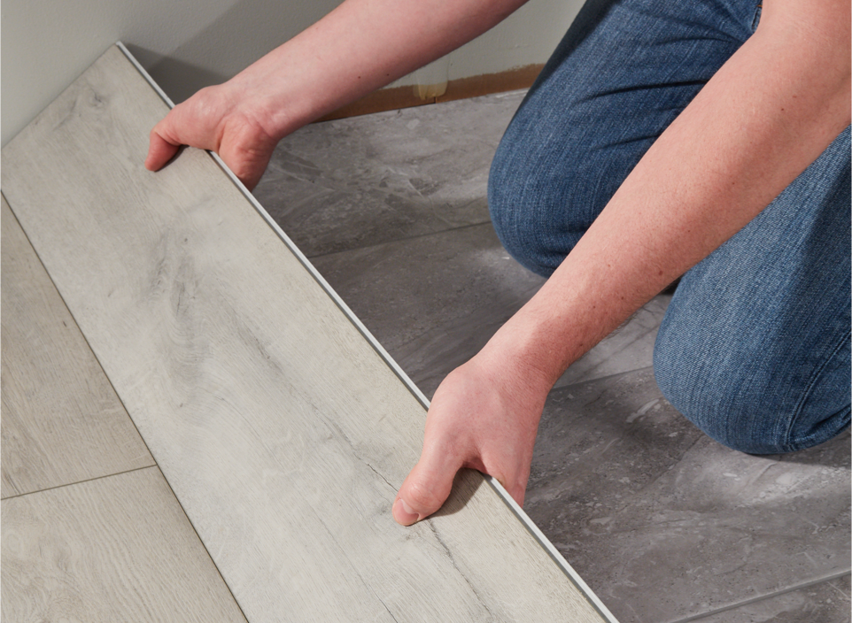 Fitting EvoCore over tiles with in-built underlay backing