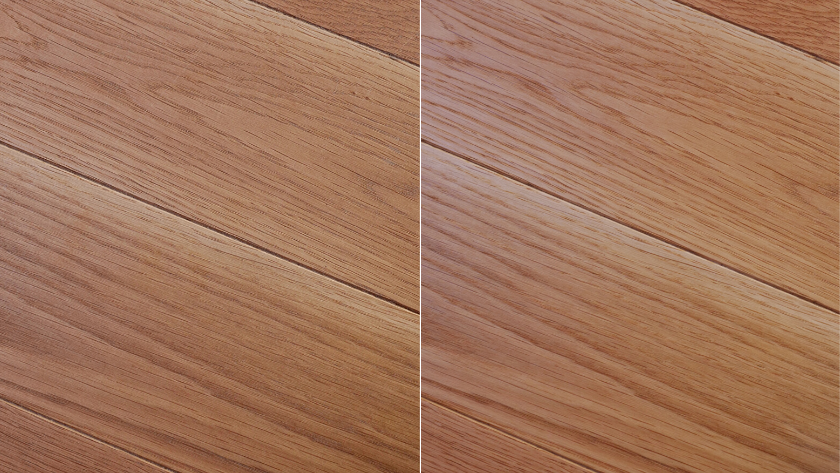 Scratched wooden floor treated with Impero Elite Reviving Wax