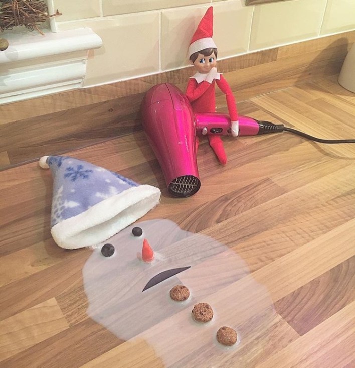 Elf on the Shelf - Milk on floor