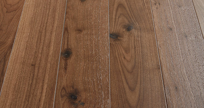 Salcombe Walnut Brushed & Lacquered Engineered Wood Flooring - Descriptive 1