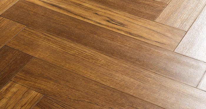Vintage Chateau Herringbone - Luxury Teak Laminate Flooring - Descriptive 2