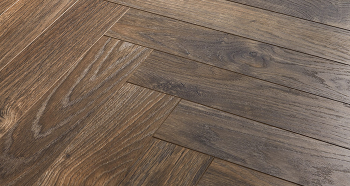 Vintage Chateau Herringbone - English Oak Laminate Flooring - Descriptive 2