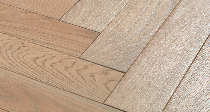 Park Avenue Herringbone Silk Grey Oak Solid Wood Flooring - Descriptive 1