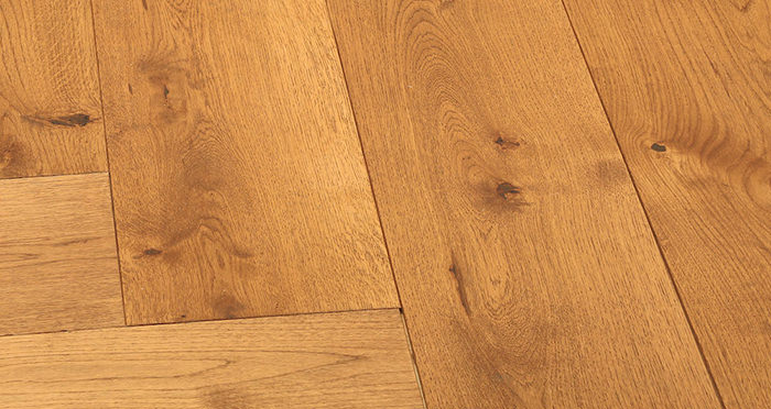 Prestige Herringbone Golden Oak Oiled Engineered Wood Flooring - Descriptive 5