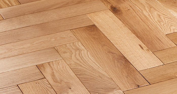 Park Avenue Herringbone Natural Oak Solid Wood Flooring - Descriptive 5