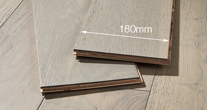 Manhattan Apollo Grey Oak Brushed & Lacquered Engineered Wood Flooring - Descriptive 4