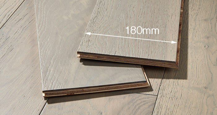 Manhattan Apollo Grey Oak Brushed & Lacquered Engineered Wood Flooring - Descriptive 4