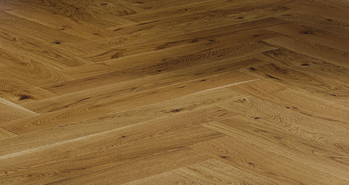 Bayswater Herringbone - Golden Oak Brushed & Lacquered Engineered Wood Flooring - Descriptive 4