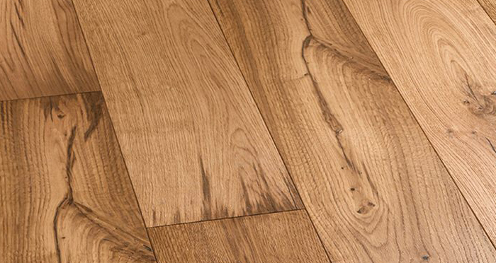 Barn Golden Smoked Oak Brushed & Lacquered Engineered Wood Flooring - Descriptive 5