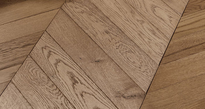 Park Avenue Chevron Espresso Oak Brushed & Oiled Solid Wood Flooring - Descriptive 4